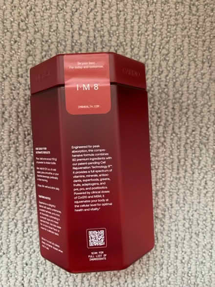 Photo of free IM8 supplements and shaker bottle (Central Berkeley) #1