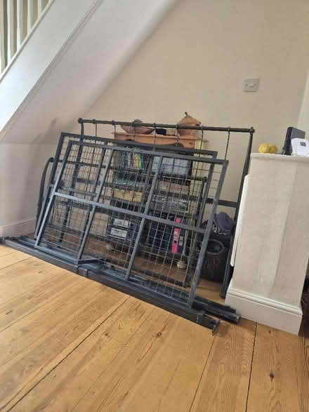 Photo of free Black metal bedframe. Double bed (Waltham Abbey EN9) #2