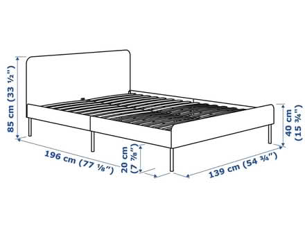Photo of free King Size bed frame - Ikea Slattum (M34 Audenshaw) #4