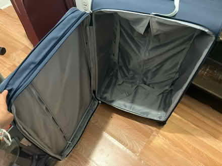 Photo of free Blue check in suitcase with pockets (East Harlem) #2