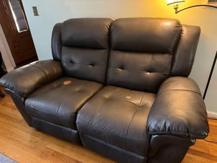 Photo of free Two seated leather couch (West Springfield) #1