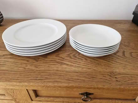Photo of free Plain white plates and bowls (Barming ME16) #1