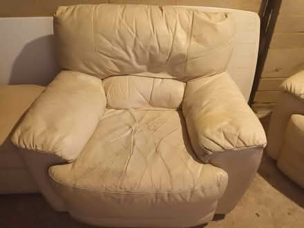 Photo of free Cream Sofa And Pouffe (Cherry Hinton Ward CB1) #3