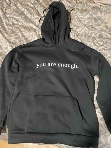 Photo of free Black hoodie w/ message (12th & Otis Streets NE) #3