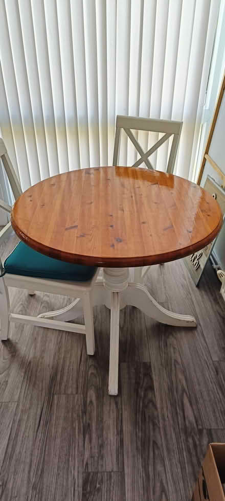 Photo of free Dining room table and 3 chairs/cushions (Brixham TQ5) #1