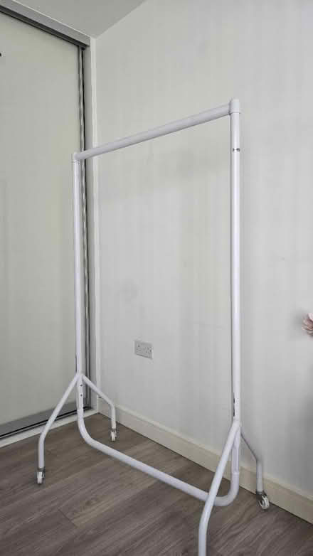 Photo of free White clothes metal rack (Saffron Central Square CR0) #2