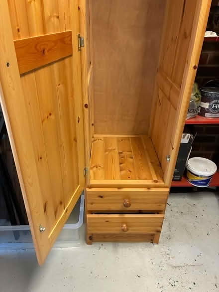 Photo of free Narrow pine wardrobe (East Malling ME19) #3