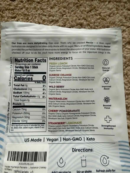 Photo of free Hydration packets/Water flavorings (Norbeck and Layhill Roads) #4