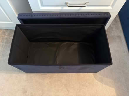 Photo of free Blue velvet storage chest/ottoman (City of Bristol BS4) #3