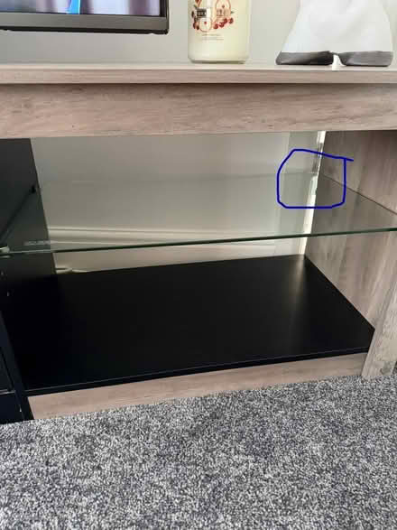 Photo of free TV Stand Unit with Glass Shelves (Wincobank S9) #4