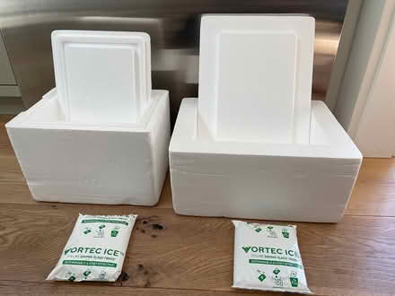 Photo of free 2 insulated shipping boxes w/ ice (Los Altos) #1