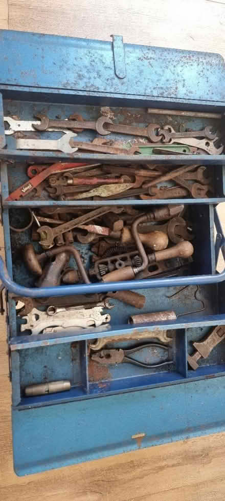 Photo of free Cantilever metal toolbox and tools (BN23 5TP) #1