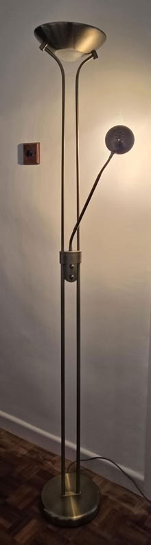 Photo of free Antique Brass Effect Floor Lamp (Euxton PR7) #2