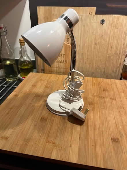 Photo of free White desk lamp (Emerson's Green BS16) #1