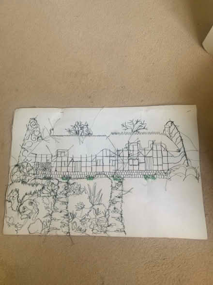 Photo of free Unfinished fabric picture of Anne Hathaway’s cottage (Baslow DE45) #4