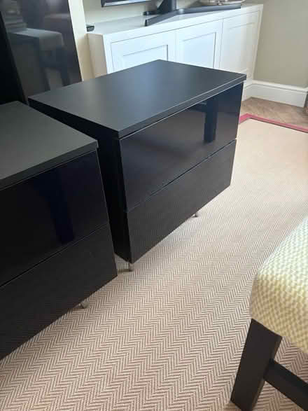 Photo of free Two black side chest of drawers (Teddington TW11) #1