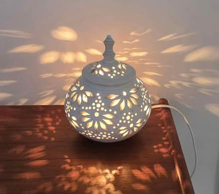 Photo of free Electric Ceramic Lamp with Cut-outs (Euxton PR7) #1