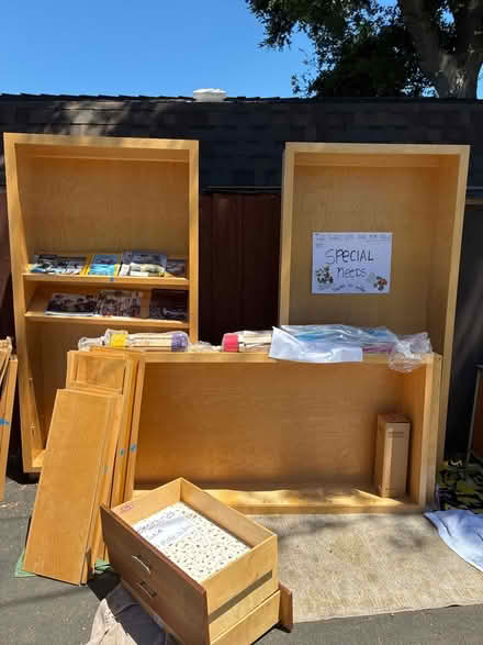 Photo of free Very Tall wood display/bookselves (Los Altos) #1