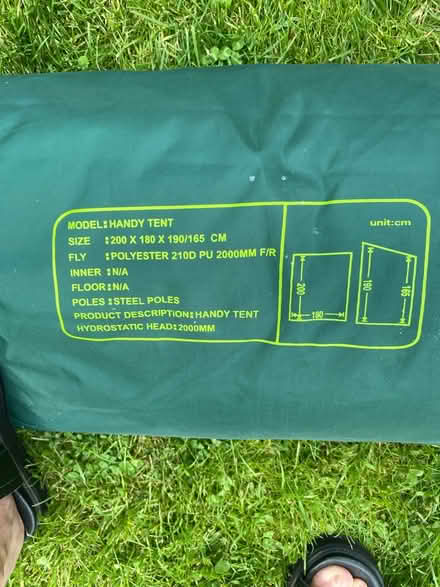 Photo of free Handy tent (Greaves LA13AQ) #1