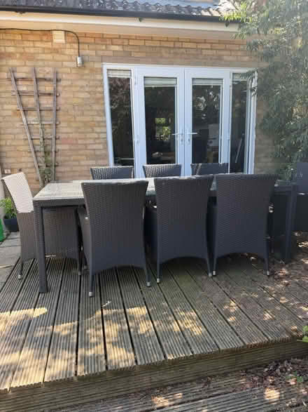 Photo of free Rattan garden dining table 8 seats (Bishops Stortford) #1