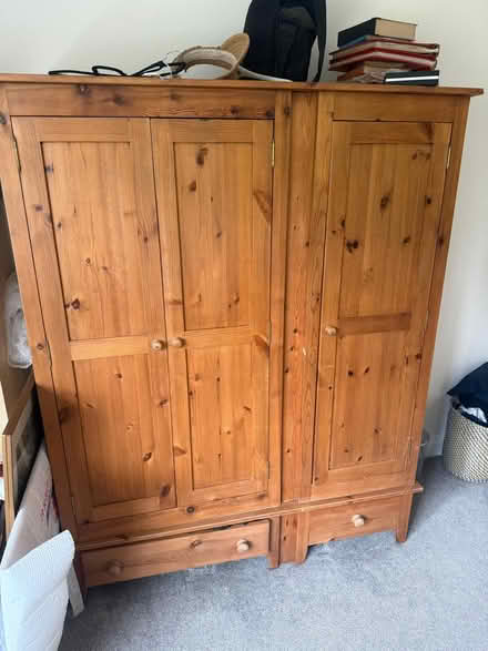 Photo of free Large Solid Oak Wardrobe (Ashtead KT21) #1
