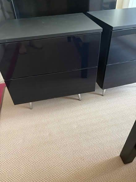 Photo of free Two black side chest of drawers (Teddington TW11) #3