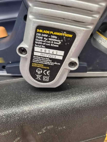 Photo of free Electric wood planer (Woolston WA1) #2