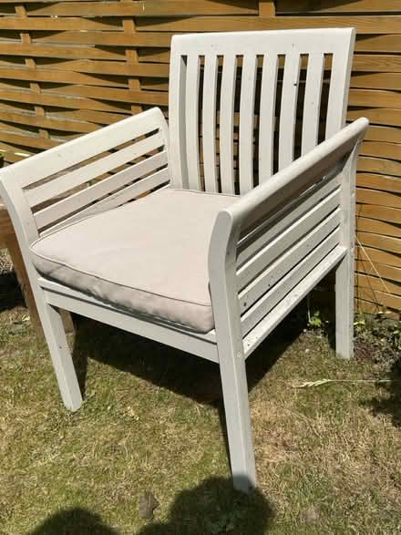 Photo of free Single hard wood garden chair (SK13 Padfield) #1