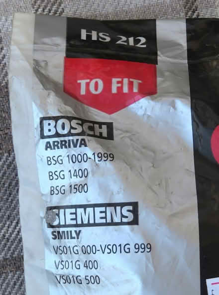 Photo of free pack of five vacuum bags (Addiscombe CR0) #3