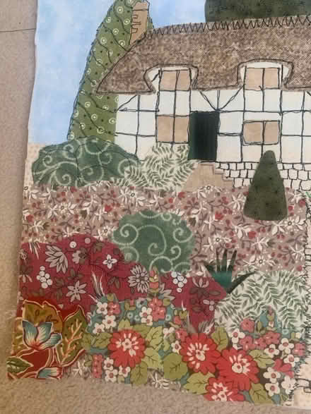 Photo of free Unfinished fabric picture of Anne Hathaway’s cottage (Baslow DE45) #3