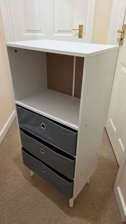 Photo of free Small shelf with 3 drawers made of textile (Hereford HR1) #1