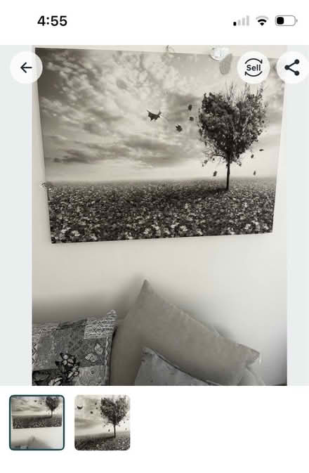 Photo of free Large grey canvas (Clevedon BS21 near Aldi.) #1