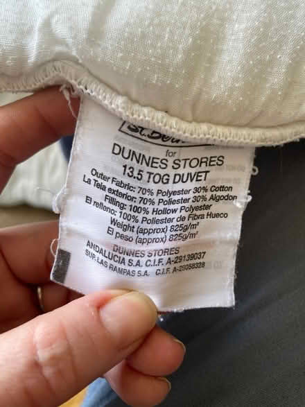 Photo of free 13.5 tog double bed duvet (Woodlands TW7) #2