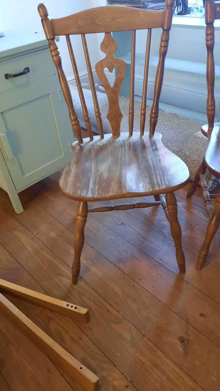 Photo of free An extendable wooden dining table and 4 chairs (Stirchley B30) #1