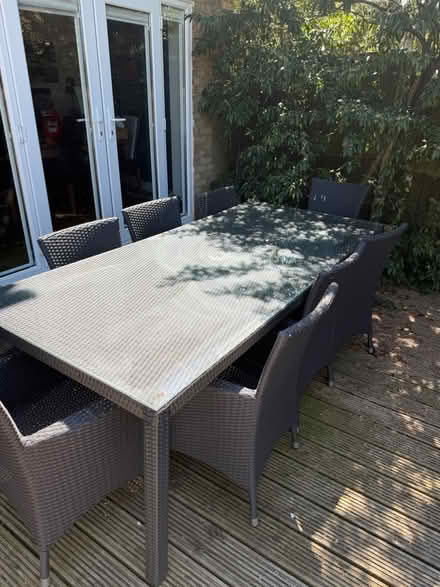 Photo of free Rattan garden dining table 8 seats (Bishops Stortford) #2