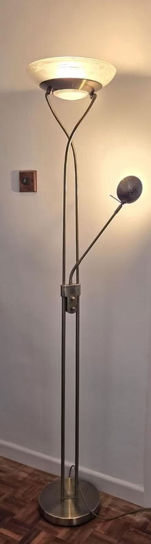 Photo of free Antique Brass Coloured Floor Lamp (Euxton PR7) #1