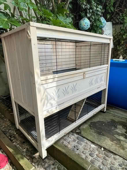 Photo of free Large guinea pig / rabbit wood cage (Holland Park W14) #1