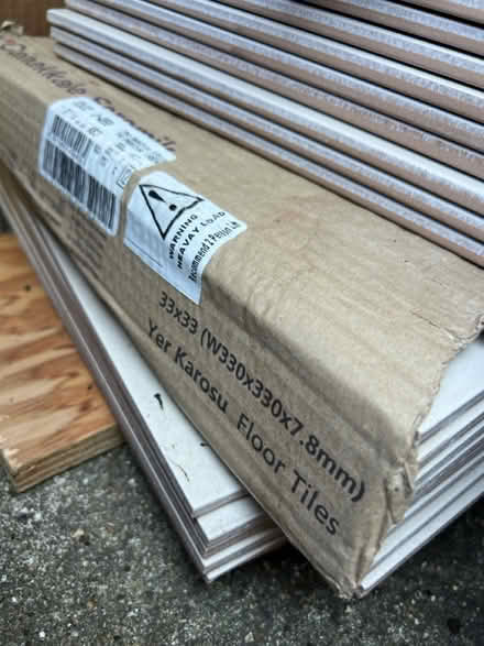 Photo of free 27 x cream floor tiles (SM4, Morden) #4