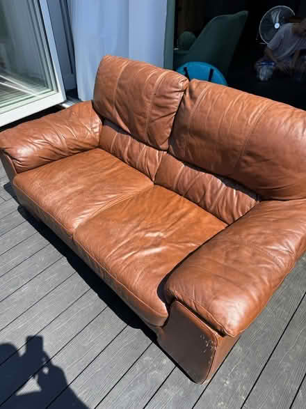 Photo of free Leather 2 seater sofa (Wickford SS12) #1