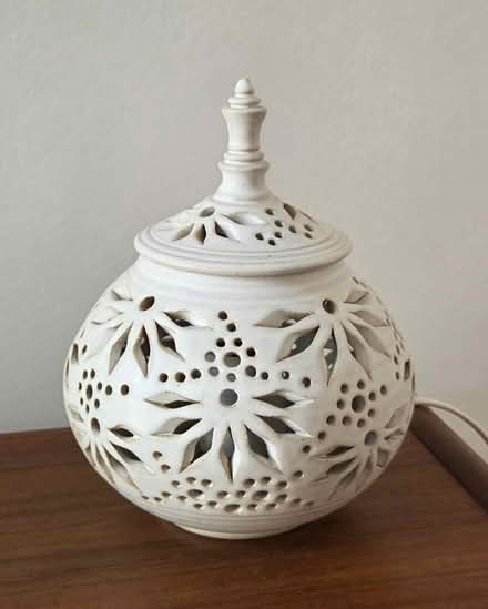 Photo of free Electric Ceramic Lamp with Cut-outs (Euxton PR7) #2