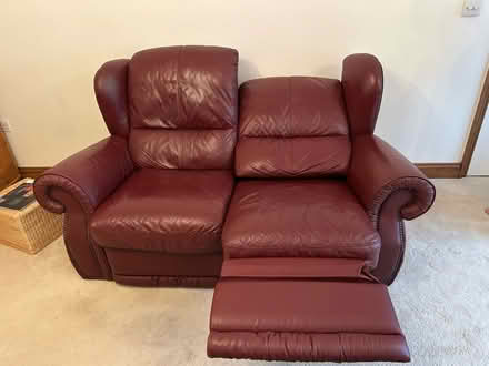 Photo of free Leather sofa and armchair (Kingsnorth TN23) #2