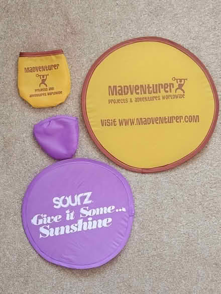 Photo of free 2 fold up fabric frisbees with little pouches they fit into (Maidenhead SL6) #1