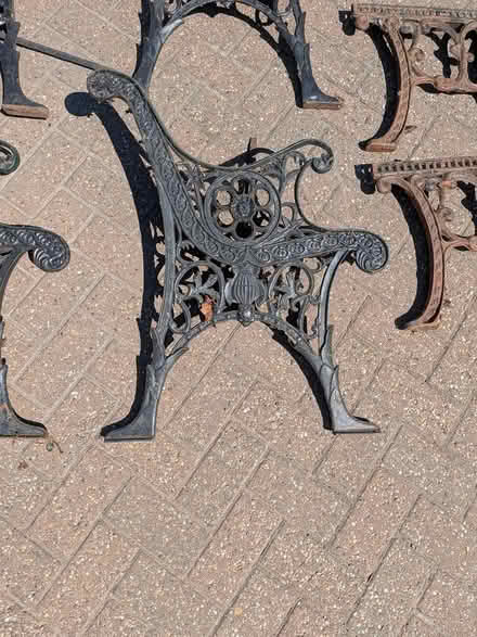 Photo of free Cast Iron Garden Benches and Table (Pilgrims Hatch, CM15) #2