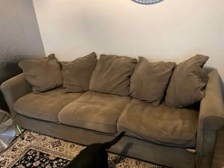 Photo of free Large grey/brown sofa (Hounslow, TW5) #1