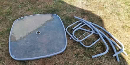 Photo of free Glass top garden table (Oswestry SY11) #1