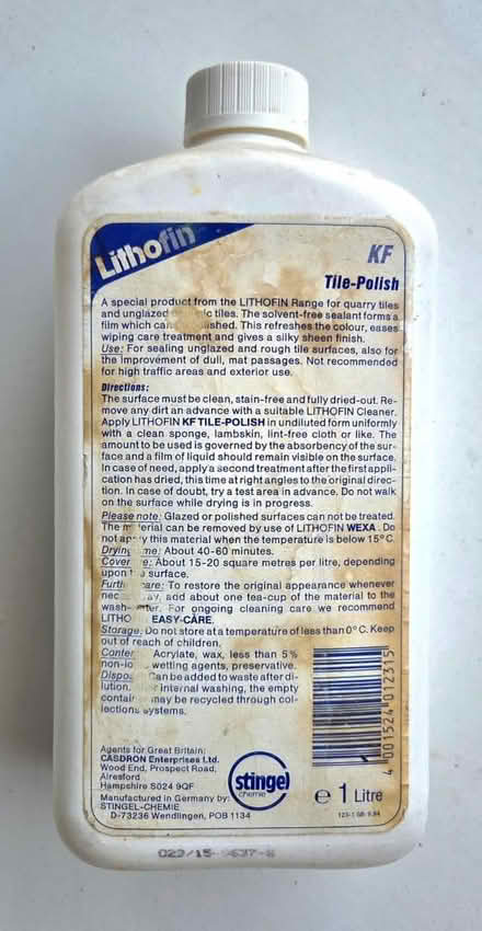 Photo of free Floor Tile Polish approx half full (Euxton PR7) #2