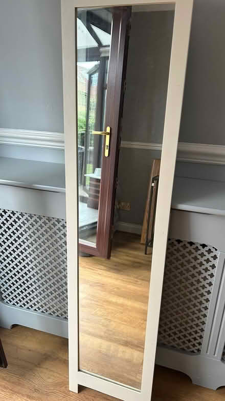 Photo of free Mirror With Stand (Washington, Teal Farm, NE38) #1