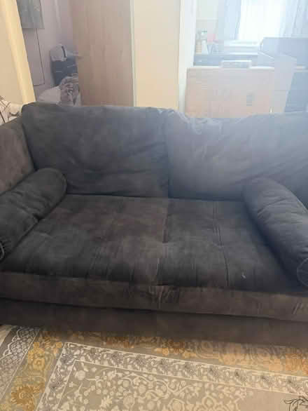 Photo of free Red sofa and TV stand (Denton M34) #1