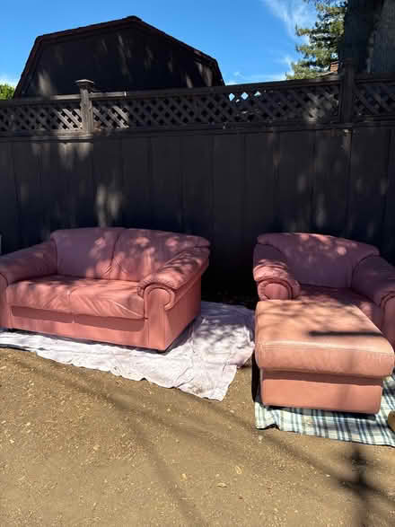 Photo of free Small sofa, chair, Ottoman (Los Altos near Foothill) #1