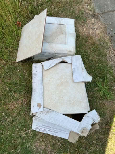 Photo of free Beige mottled, textured floor tiles (SM4, Morden) #1